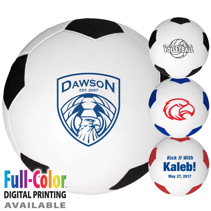 4 Foam Mini Soccer Balls - Custom printed 4 inch Foam Mini-Soccer Balls  with your logo, graphic or message 